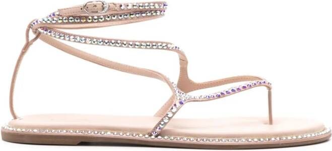 Le Silla Belen crystal-embellished sandals Neutrals