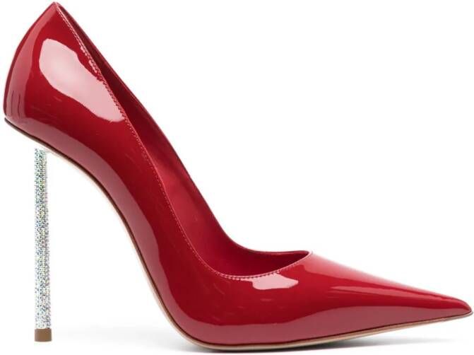 Le Silla Bella 120mm patent-finish leather pumps Red