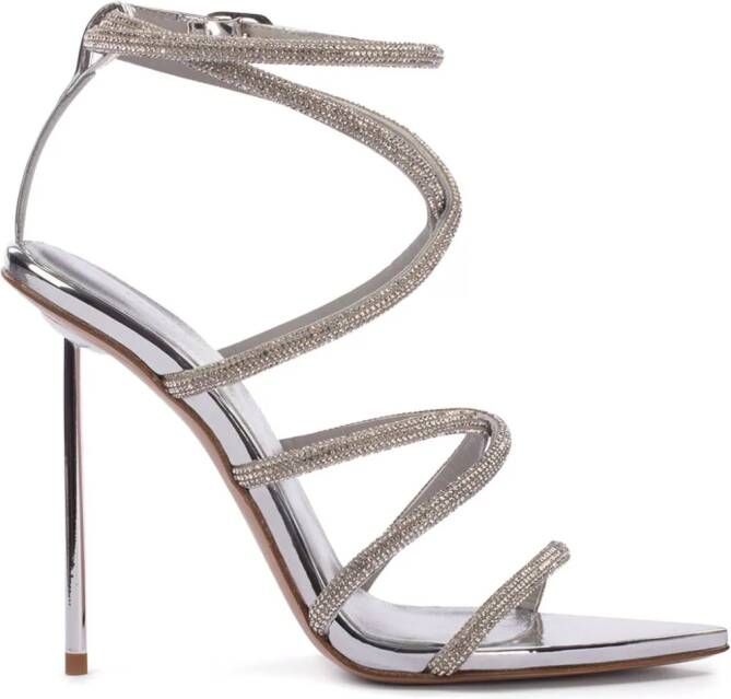 Le Silla Bella rhinestone sandals Silver