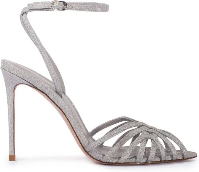 Le Silla Embrace glitter sandals Silver