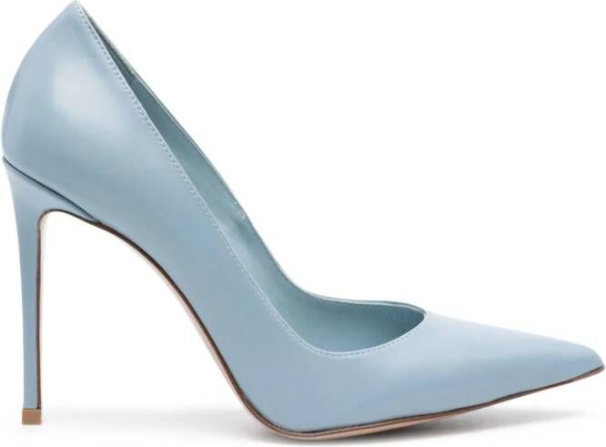 Le Silla Eva 100mm leather pumps Blue