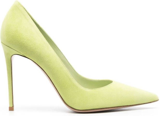 Le Silla Eva 105mm suede pumps Green