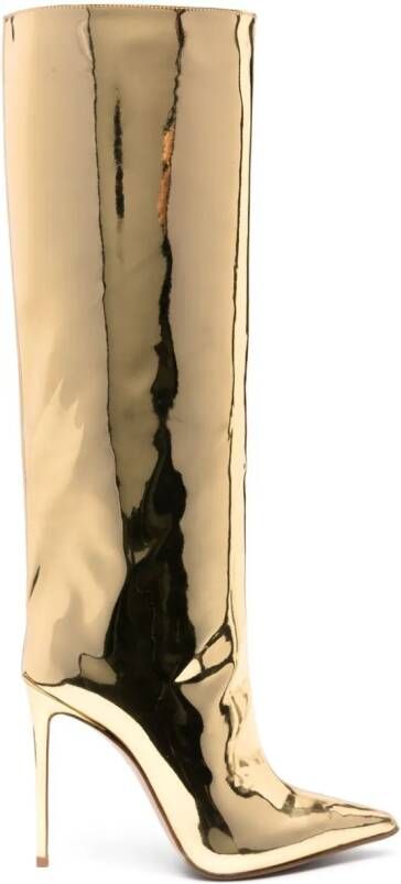 Le Silla Eva 115mm metallic boots Gold