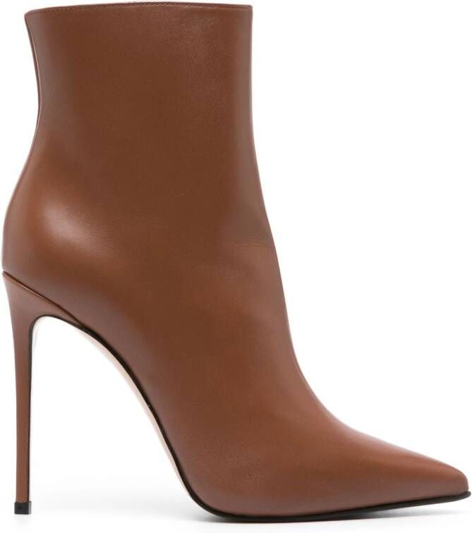 Le Silla Eva 115mm pointed-toe boots Brown
