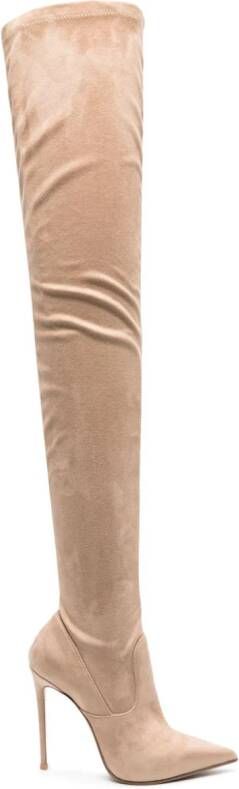 Le Silla Eva 115mm thigh-high boots Neutrals