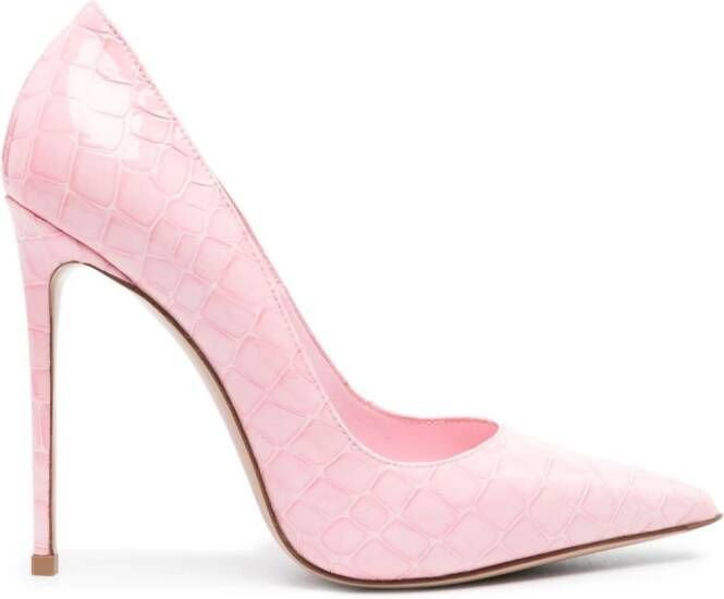 Le Silla Eva 120mm crocodile-embossed pumps Pink