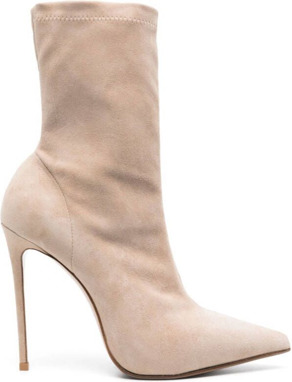 Le Silla Eva 120mm suede ankle boots Neutrals