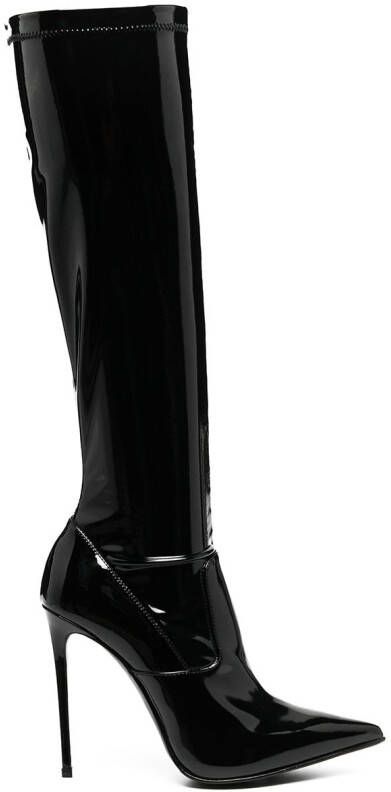 Le Silla Eva 120mm vinyl boots Black