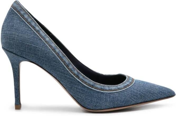 Le Silla Eva 90mm denim pumps Blue