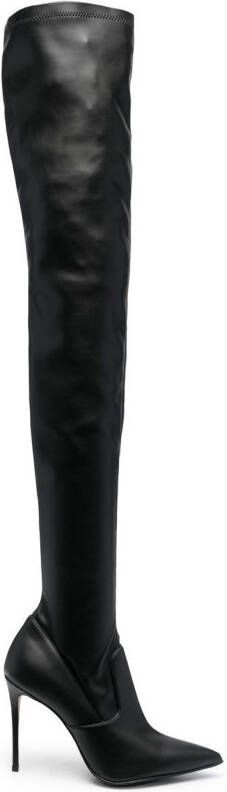 Le Silla Eva thigh-high leather boots Black