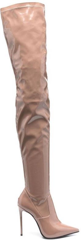 Le Silla Eva thigh-high stiletto boots Neutrals