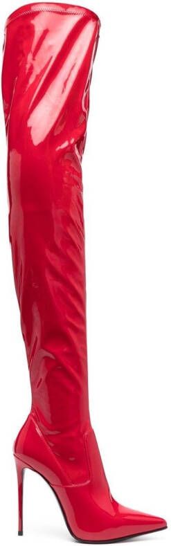 Le Silla Eva thigh-high stiletto boots Red