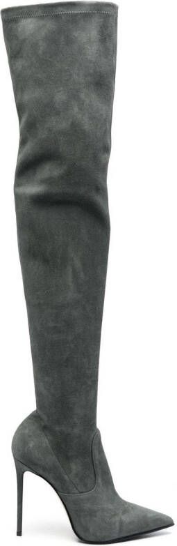 Le Silla Eva thigh-length 120mm boots Green