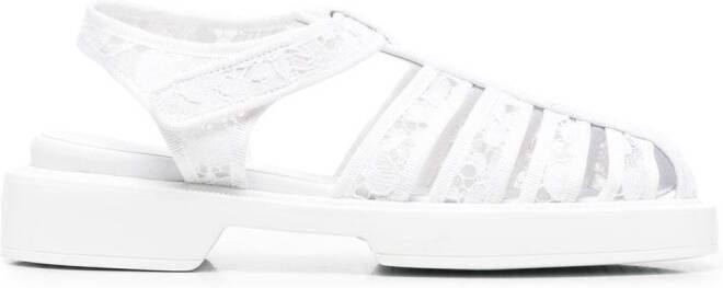 Le Silla Fisherman lace sandals White