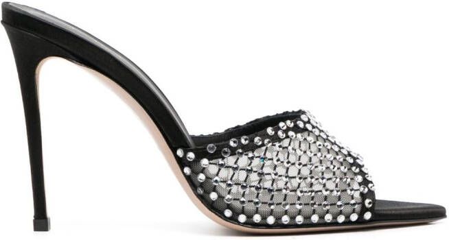 Le Silla 100mm Gilda crystal-embellished sandals Black