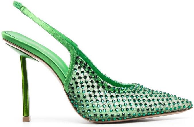 Le Silla Gilda 110mm slingback pumps Green