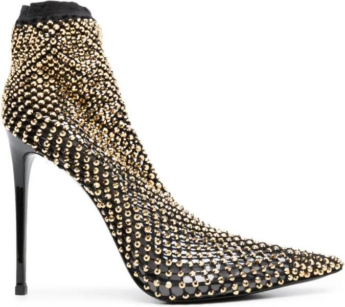 Le Silla Gilda 115mm crystal-embellished pumps Black