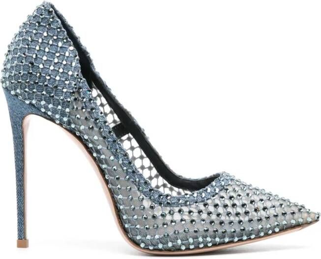 Le Silla Gilda 115mm crystal-embellished pumps Blue
