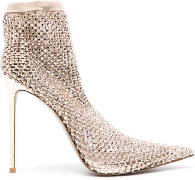 Le Silla Gilda 120mm crystal-embellished pumps Neutrals