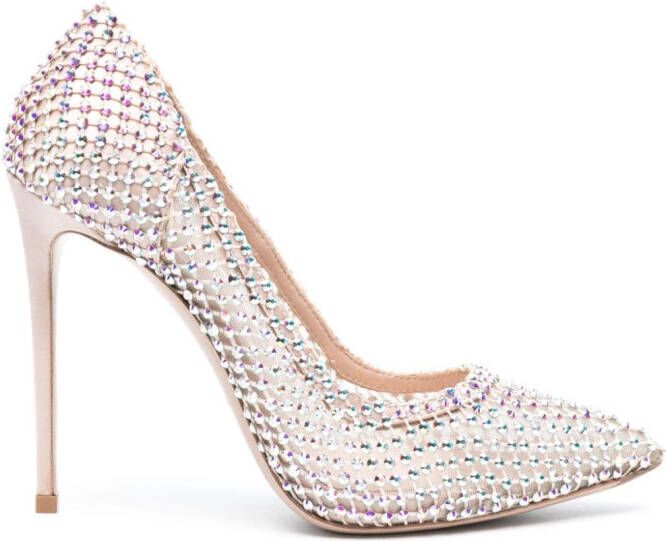 Le Silla Gilda 120mm rhinestone-embellished pumps Neutrals