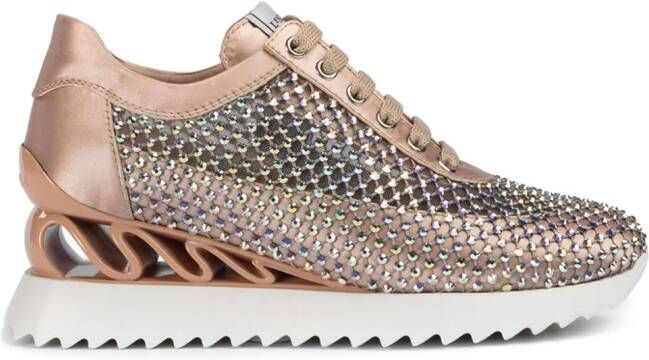 Le Silla Gilda 60mm crystal-embellished sneakers Pink