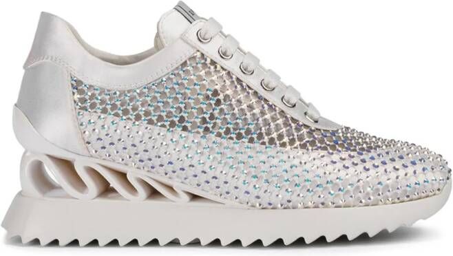 Le Silla Gilda 60mm crystal-embellished sneakers Silver