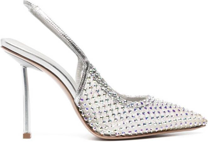 Le Silla Gilda embellished pumps Silver