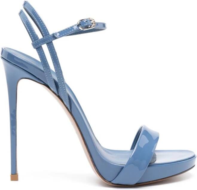 Le Silla Gwen 120mm patent-leather sandals Blue