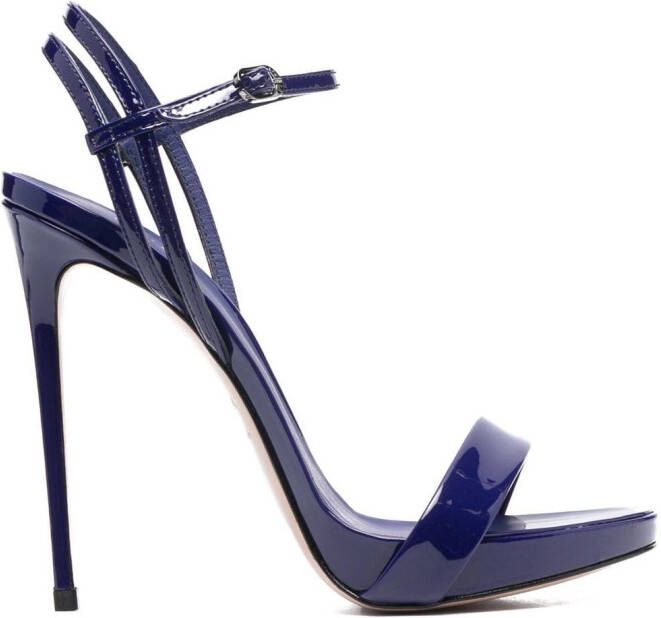 Le Silla Gwen 120mm patent-leather sandals Blue