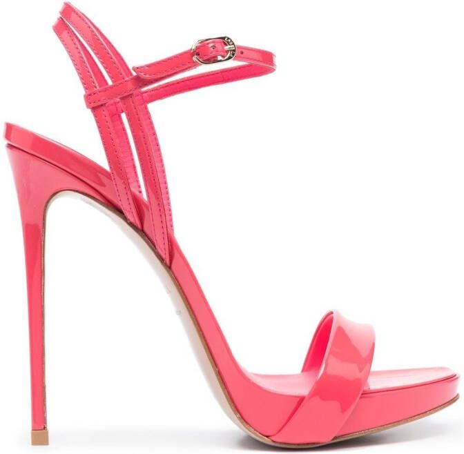 Le Silla Gwen 120mm patent-leather sandals Pink