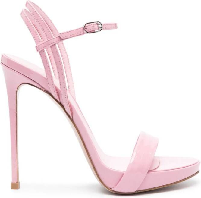 Le Silla Gwen 120mm patent-leather sandals Pink