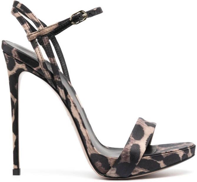 Le Silla Gwen 130mm goatskin sandals Neutrals