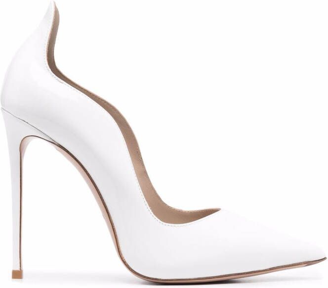Le Silla Ivy 120mm pointed toe pumps White