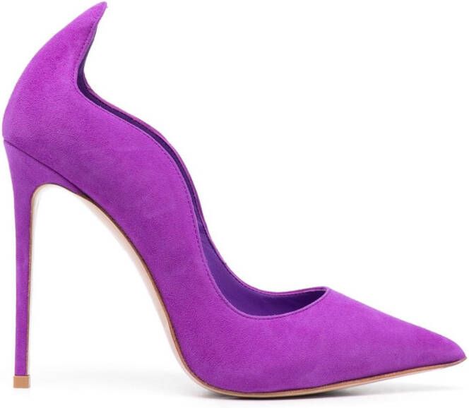 Le Silla Ivy 125mm suede pumps Purple
