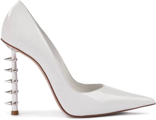 Le Silla Jagger 120mm leather pumps White