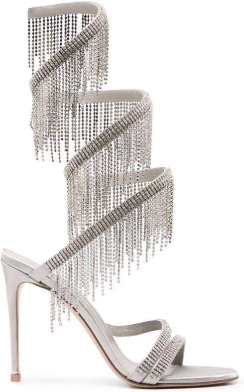 Le Silla Jewels 105mm crystal-embellished sandals Silver