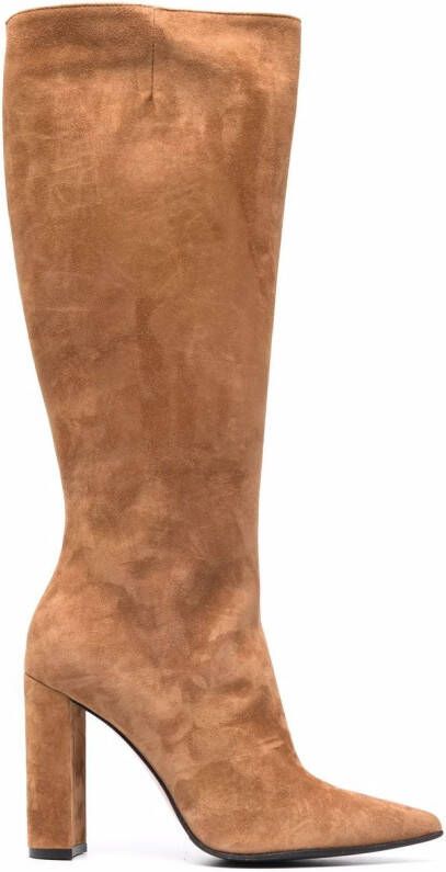 Le Silla Megan block heel knee boots Brown