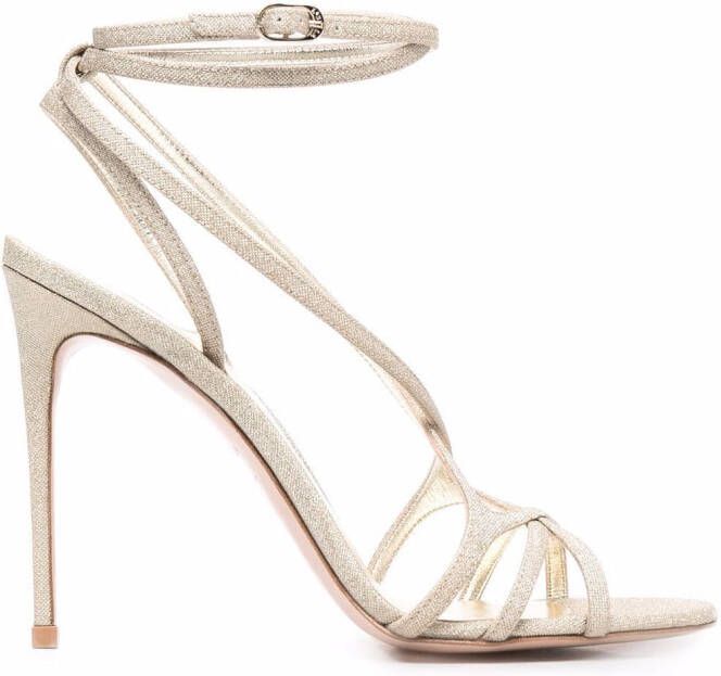 Le Silla metallic strap-wrap sandals Gold
