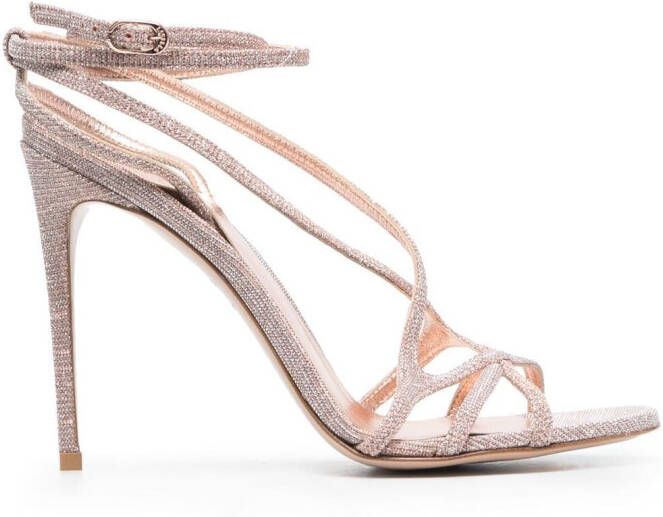 Le Silla metallic strap-wrap sandals Pink