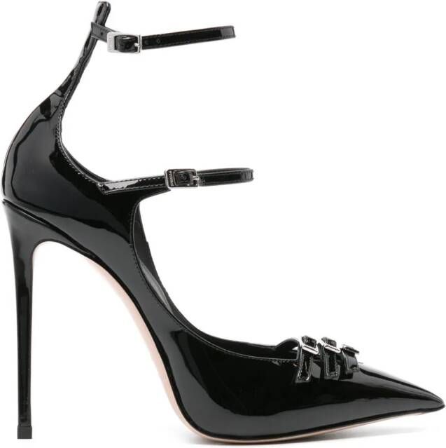 Le Silla Morgana 120mm leather pumps Black