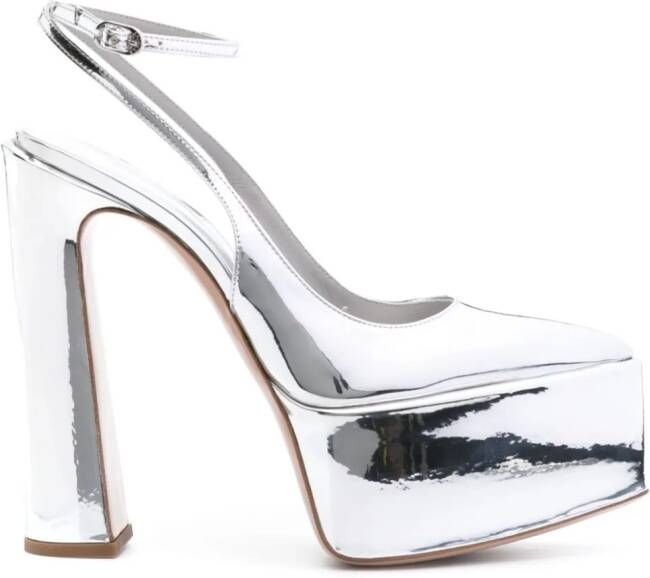 Le Silla Nina 170mm metallic pumps Silver