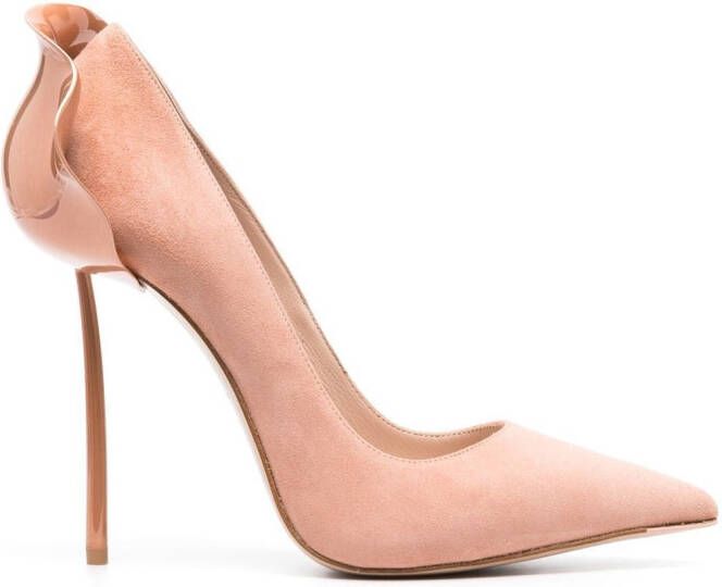 Le Silla Petalo 100mm suede pumps Neutrals