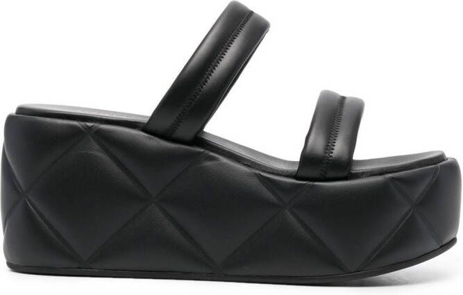 Le Silla platform double-strap sandals Black
