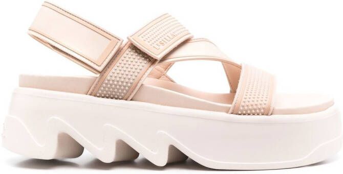 Le Silla platform touch-strap sandals Neutrals