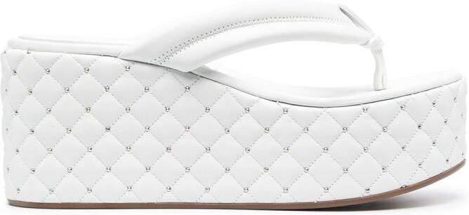 Le Silla quilted platform sandals White