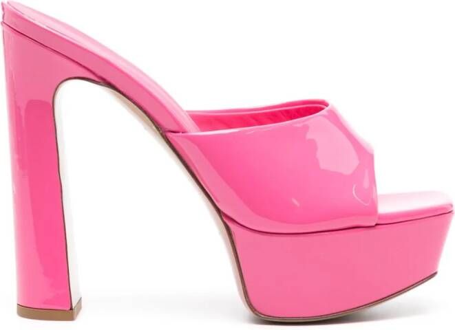 Le Silla Resort 140mm patent-leather sandals Pink