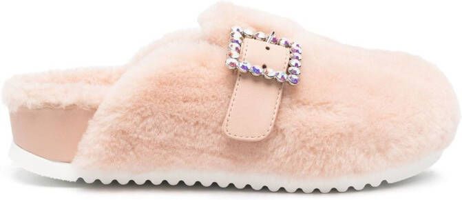 Le Silla Rita buckle-embellished slippers Pink