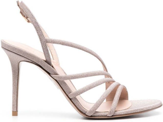 Le Silla Scarlet 80mm crystal-embellished sandals Neutrals