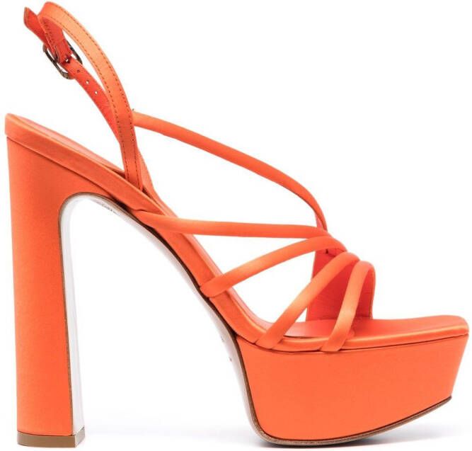 Le Silla Scarlet platform strappy sandals Orange
