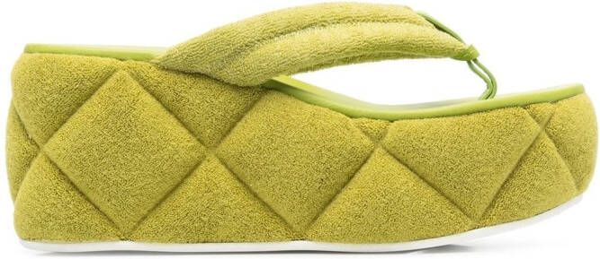 Le Silla Square wedge sandals Green